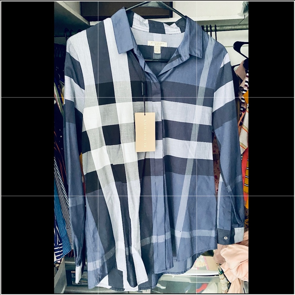 Burberry Plaid Button Down Shirt